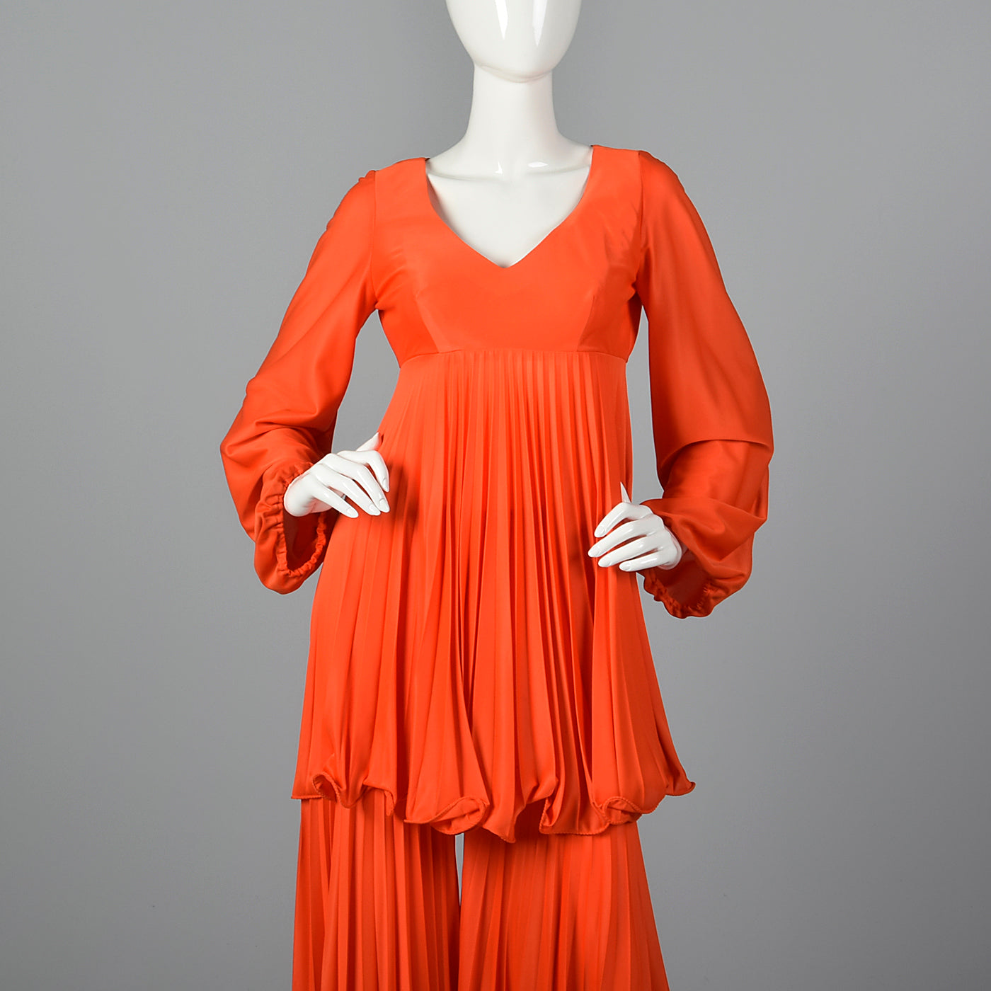 1970s Orange Palazzo Pant Set