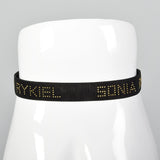 1990s Sonia Rykiel Black Suede Signature Belt