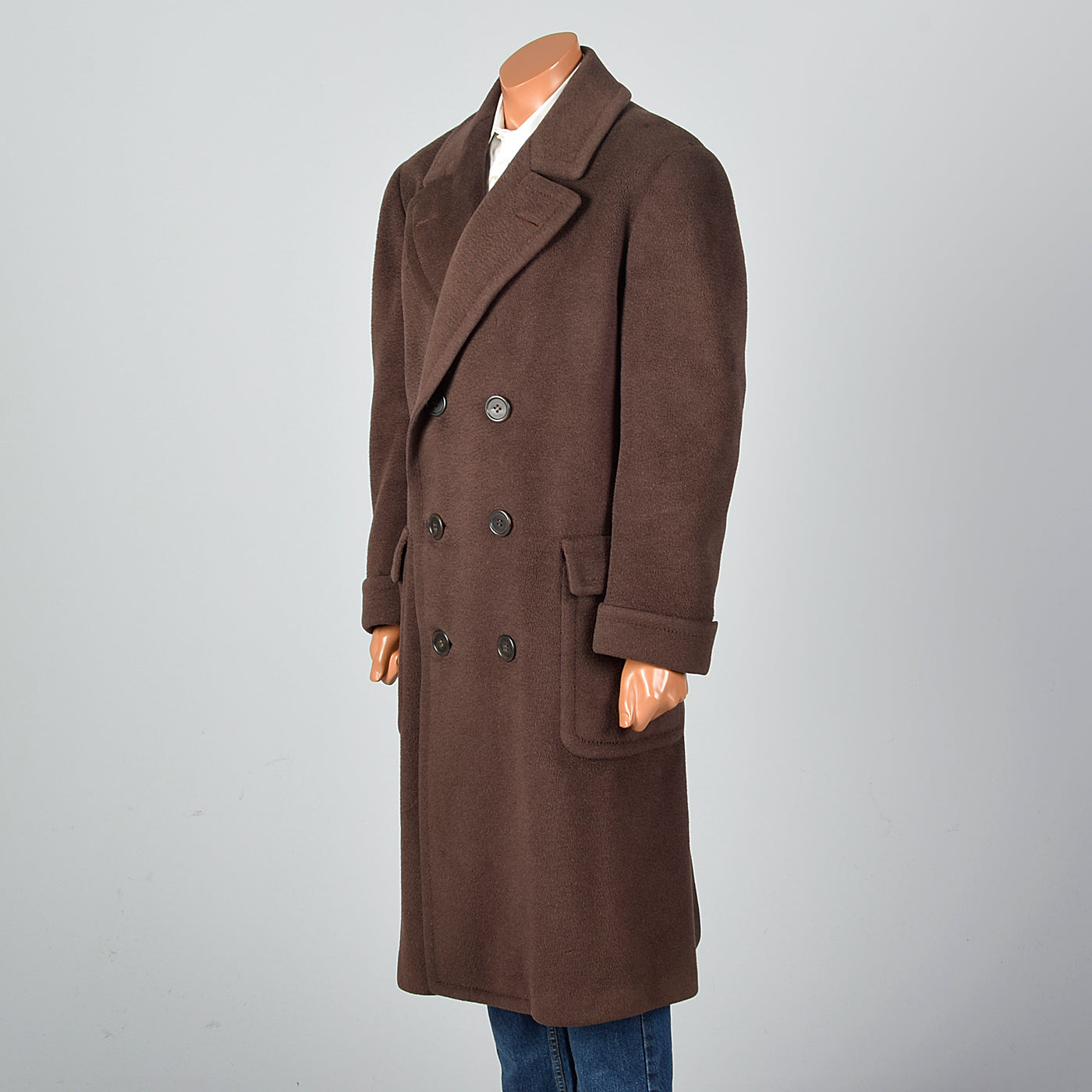 1940s Mens Marshall Field & Co Brown Overcoat