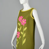 1960s Deadstock Shift Dress with Mesh-Style Overlay