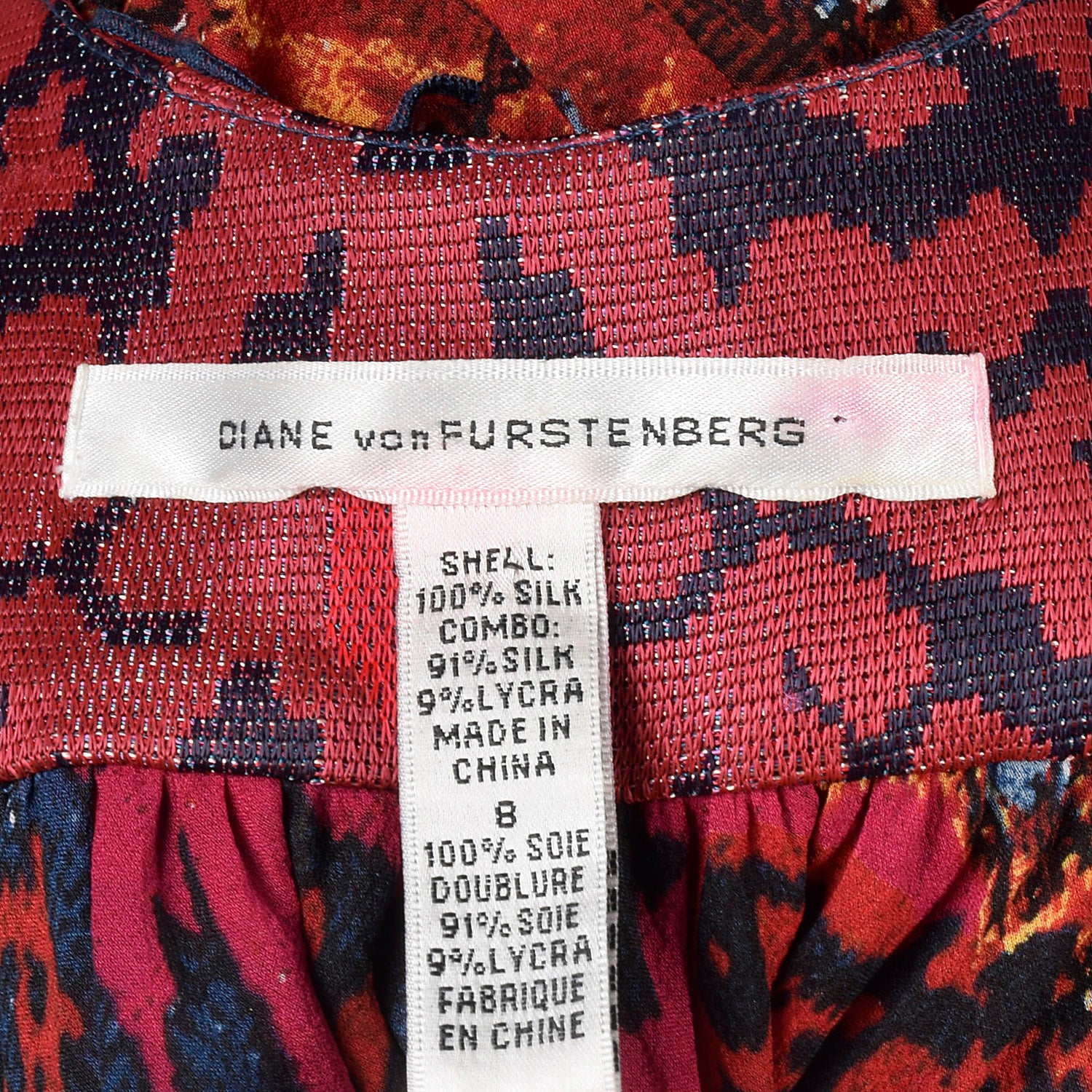 2000s Diane Von Furstenberg Abstract Swing Top