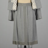 Small 1950s Gray Skirt Suit