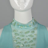 1980s Lillie Rubin Mint Green Dress