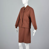 1970s Givenchy Sport Two Piece Set with Ribbed Knit Trim