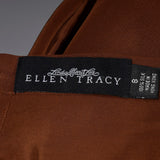 1990s Ellen Tracy Silk Color Block  Dress