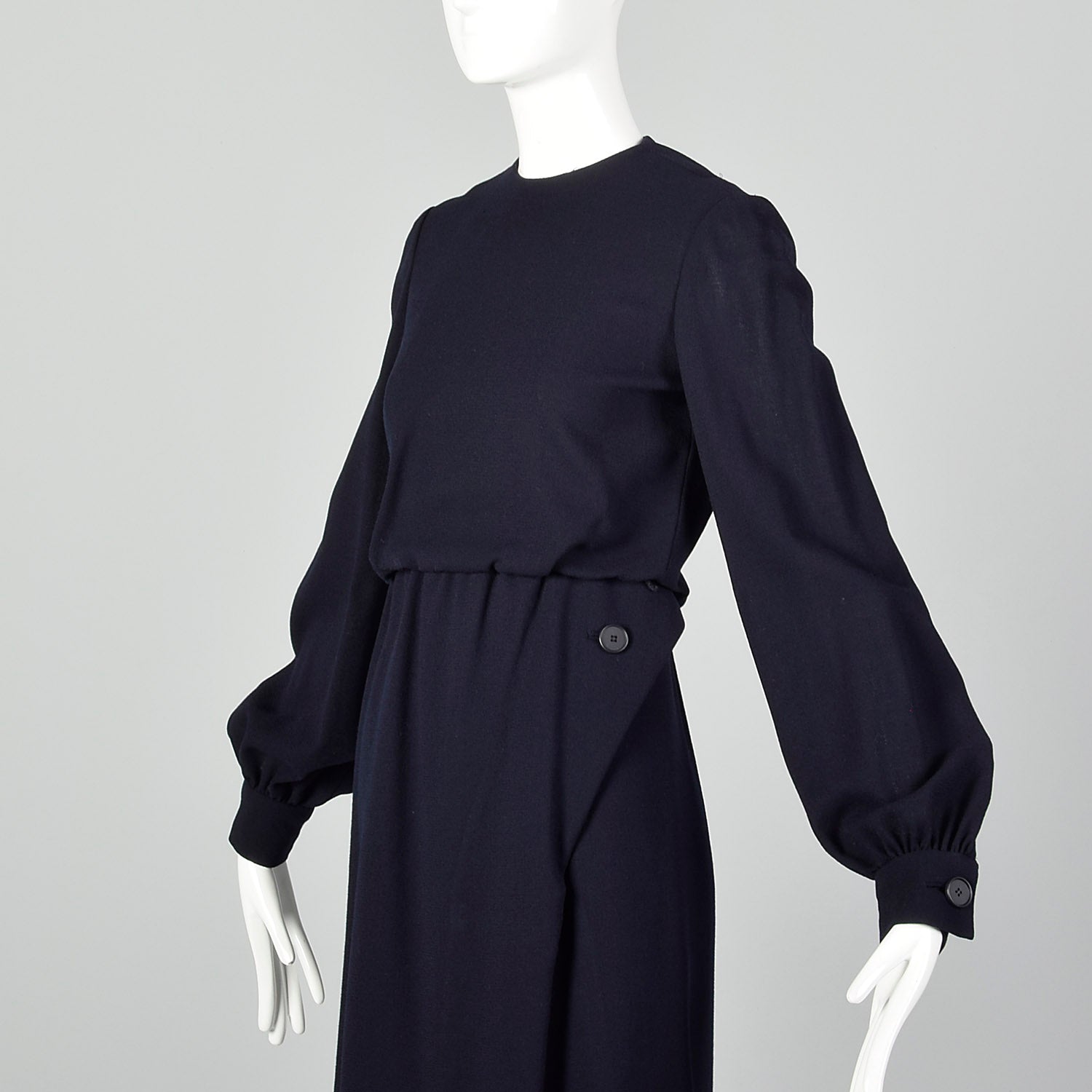 Small Geoffrey Beene 1960s Navy Blue Dress