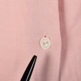 1940s Pink Rayon Blouse with Blue Embroidery