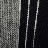 1950s Mens Campus Black and Gray Cardigan