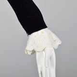 Small  1960s Black Velvet Dress