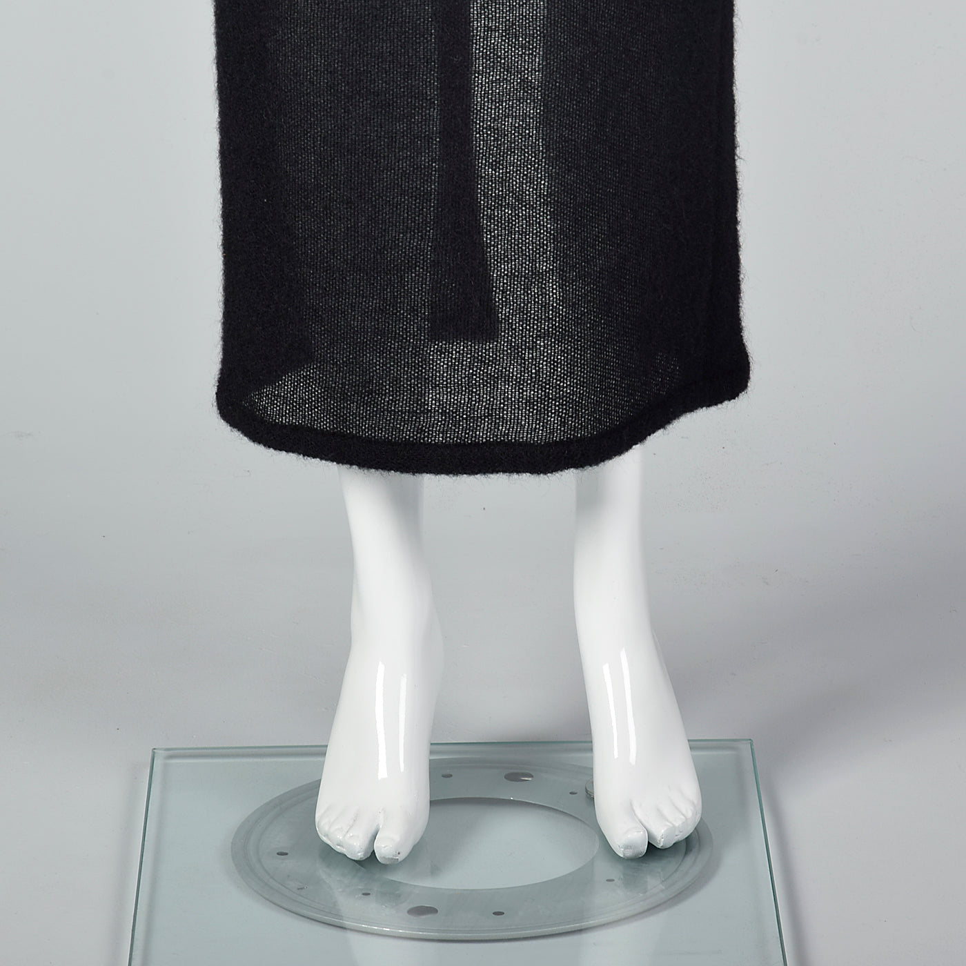1990s Sheer Knit Wool Pencil Skirt
