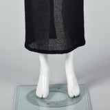 1990s Sheer Knit Wool Pencil Skirt