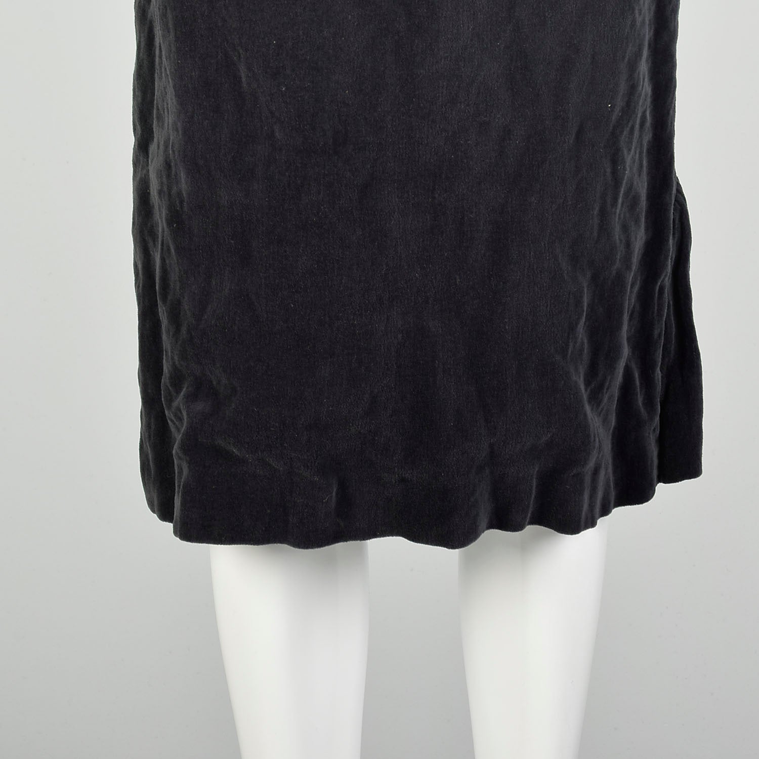 Medium 2005 Skirt Lanvin Winter Collection Zip Side Grey Velvet Ruffle