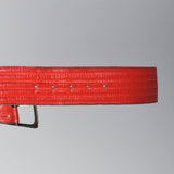 1980s Yves Saint Laurent Red Leather Belt