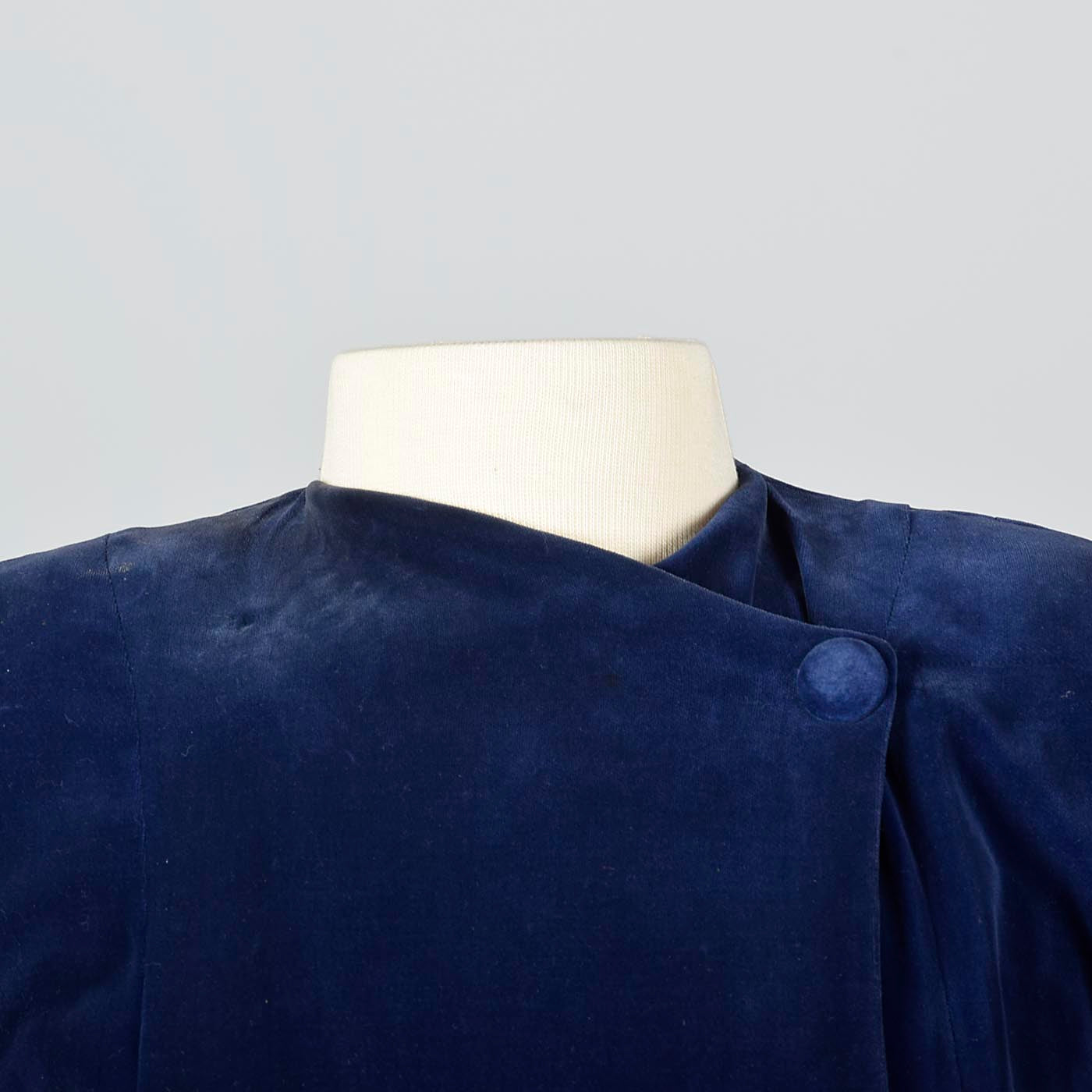 1940s Blue Velvet Princess Coat