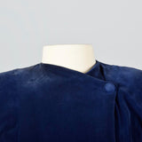1940s Blue Velvet Princess Coat