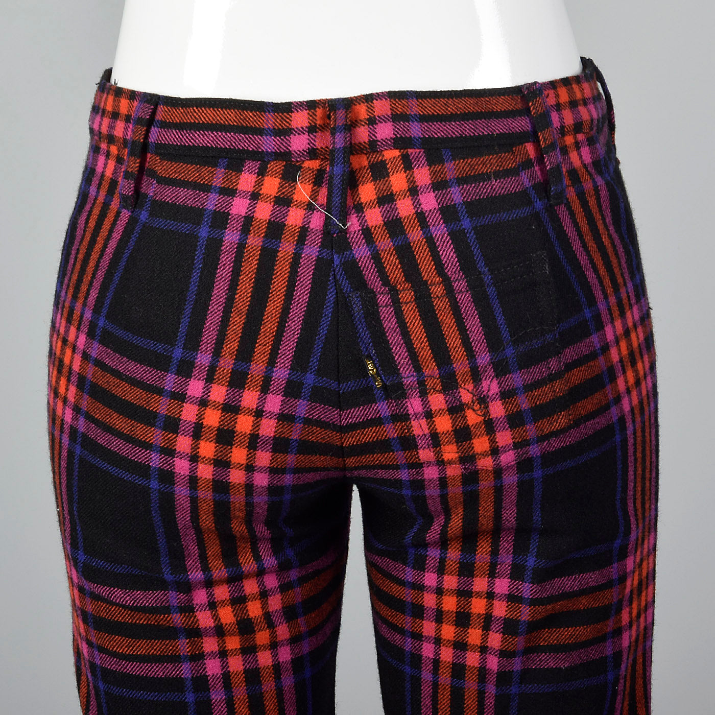 1970s Miss Levis Plaid Pants