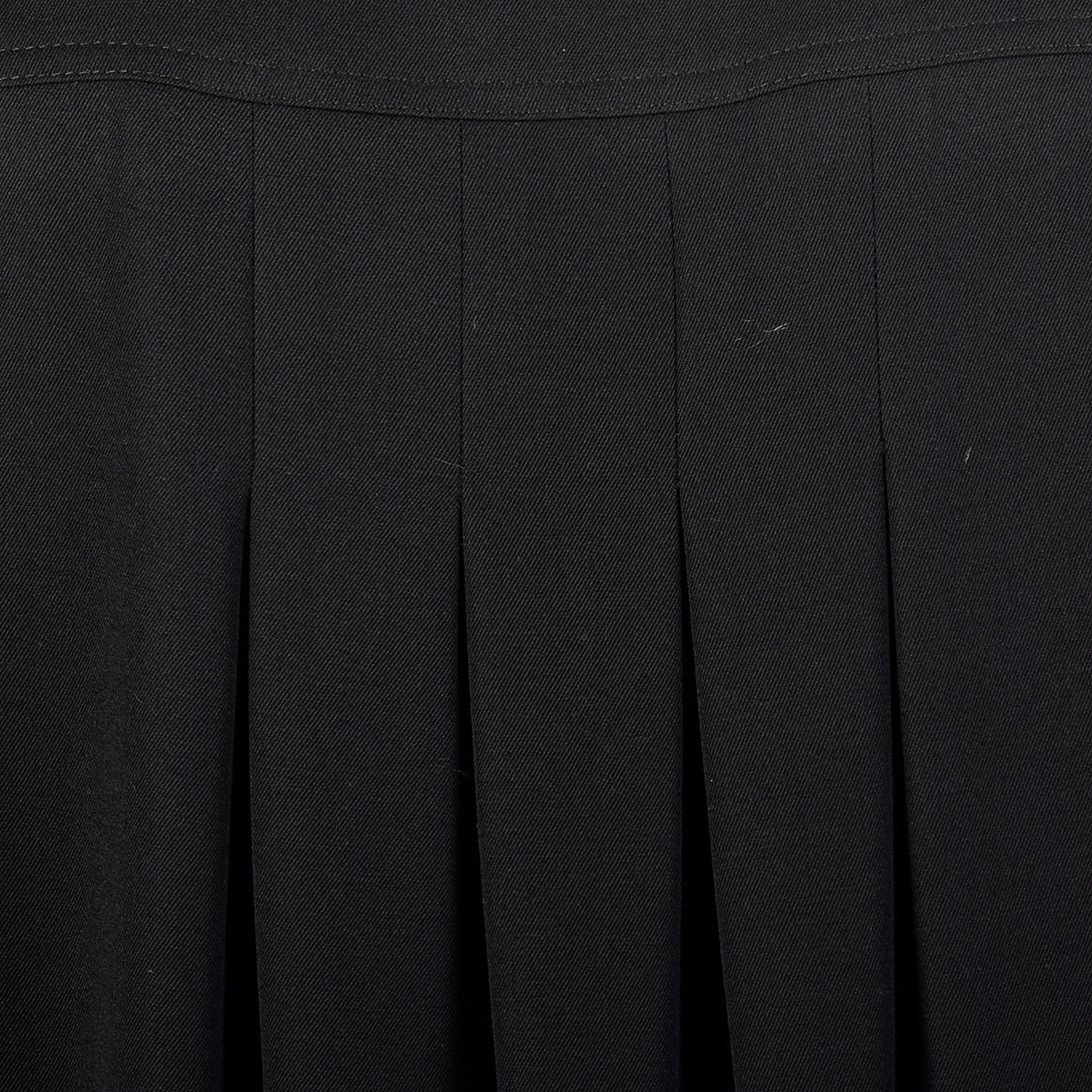 1990s Valentino Black Wool Sack Dress with a Pleated Back