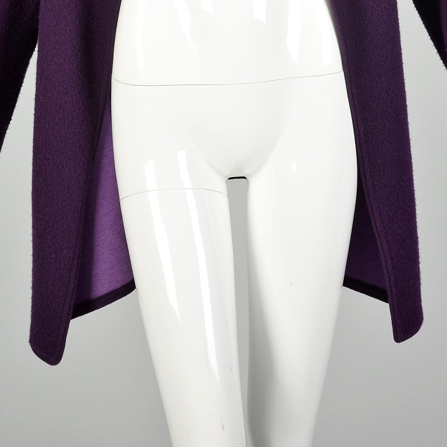 Eileen Fisher Purple Knit Cardigan Aubergine Clutch Jacket