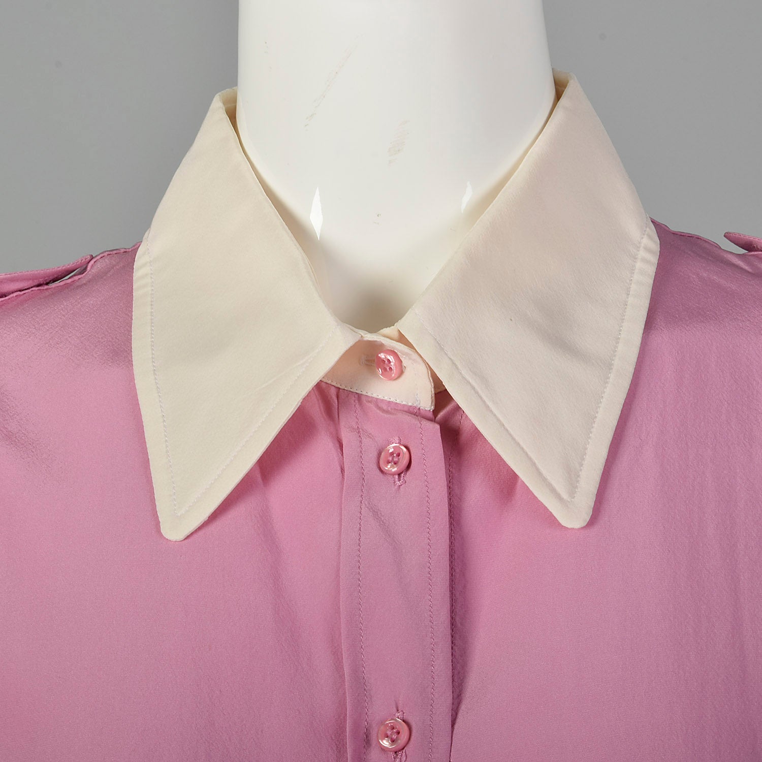 Medium Yves Saint Laurent Rive Gauche Pink Silk Blouse