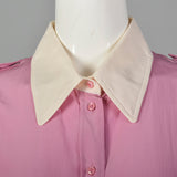 Medium Yves Saint Laurent Rive Gauche Pink Silk Blouse