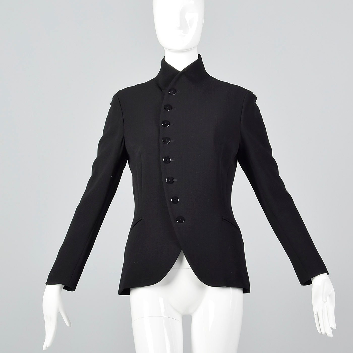 1990s Ralph Lauren Black Label Asymmetric Button Jacket