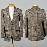 1970s Plaid Norfolk Jacket with Belted Back