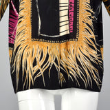 1990s Louis Feraud Silky Print Blouse