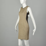 Small Jason Wu Tweed Dress Leather Panels Sleeveless Designer