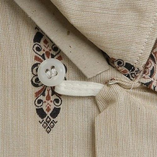1950s Mens Deadstock Shirt with Loop Collar