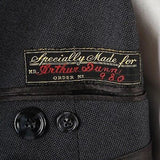 1960s Men's Bespoke Two Piece Winter Suit in  Blue & Gray