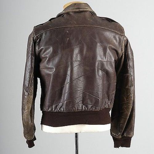 1950s Men's Horsehide Leather Jacket with a zip Front