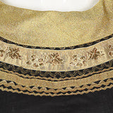 1950s Black & Gold Patio Set with a Pleated Full Circle & Matching Blouse