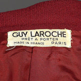 1970s Guy Laroche Red Skirt Suit