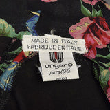 1980s Emanuel Ungaro Parallele Rose Print Silk Cocktail Dress