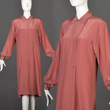1970s Calvin Klein Minimalist Silk Dress