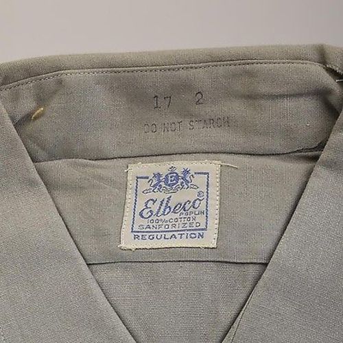 1950s Mens Deadstock Cotton Poplin Work Shirt