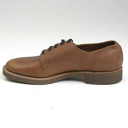1960s Mens Deadstock Brown Leather Oxford Shoes