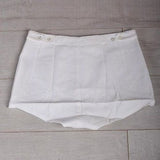 sz34 Deadstock 1960s Men's White Cotton Knit Mini Short Shorts