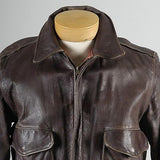1950s Men's Horsehide Leather Jacket with a zip Front