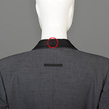 1990s Jean Paul Gaultier Classique Black Mini Skirt Suit with a Tuxedo Style Jacket
