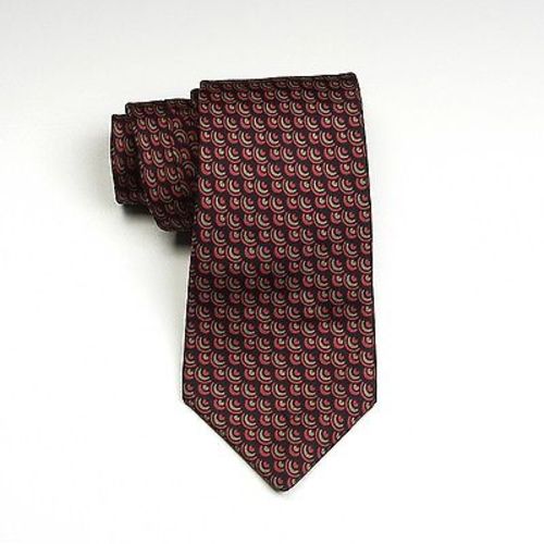 1960s Saks Fifth Avenue All Silk Black Red Print Necktie