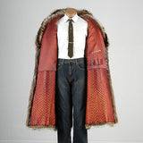 1970s Luxurious Men's Raccoon Fur Coat Thick Shiny & Soft