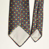 1960s Blue Orange Yellow Geometric Necktie