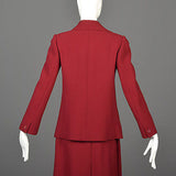 1970s Guy Laroche Red Skirt Suit