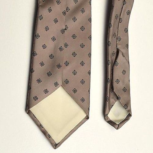 1960s Tan Khaki Silk Classic Business Necktie