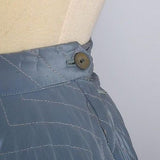 1950s Baby Blue Quilted Full Circle Skirt