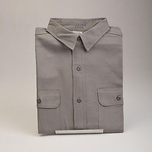 1960s Mens Deadstock Gray Work Shirt