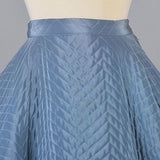 1950s Baby Blue Quilted Full Circle Skirt