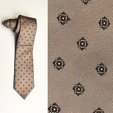 1960s Tan Khaki Silk Classic Business Necktie