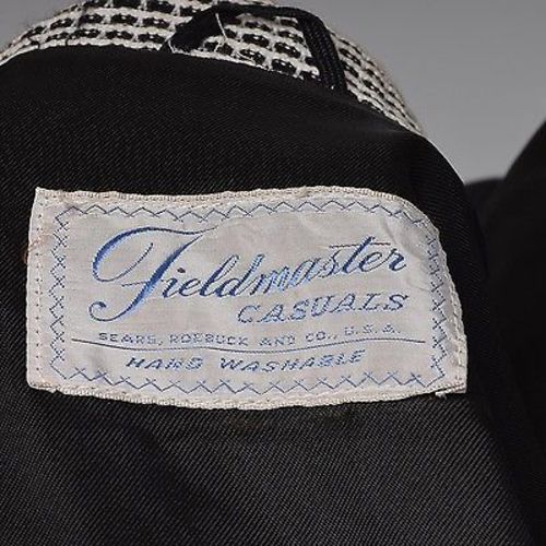 1950s Men's Black & White Two Tone Casual Leisure Jacket